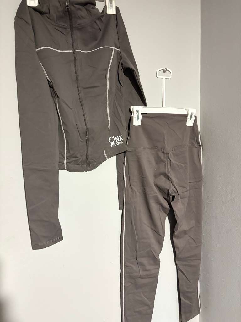 NX Brown 2-Piece Activewear Set - Sweater & Leggings